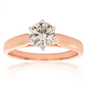 18ct Rose Gold 1.00 Carat Australian Diamond Solitaire