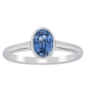 18ct White Gold .76ct Sapphire Natalia Ring