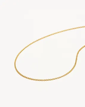 18k Gold Vermeil 18" Fine Rolo Chain Necklace