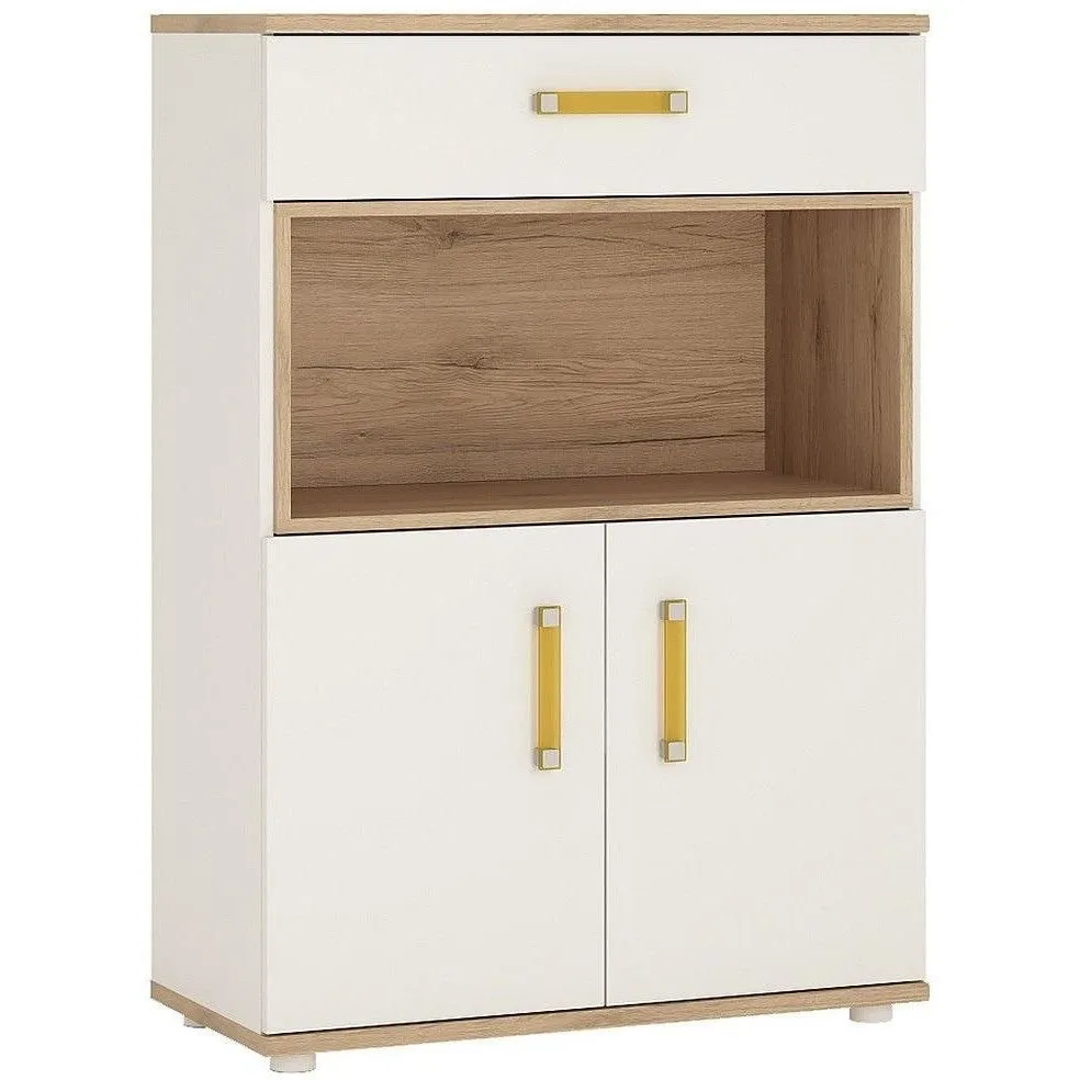 4Kids Tall Cupboard with Orange Handles