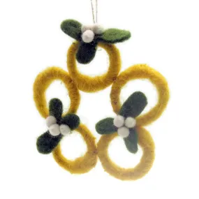 5 Golden Rings 12 Days Of Christmas Hanging Christmas Decoration by Amica