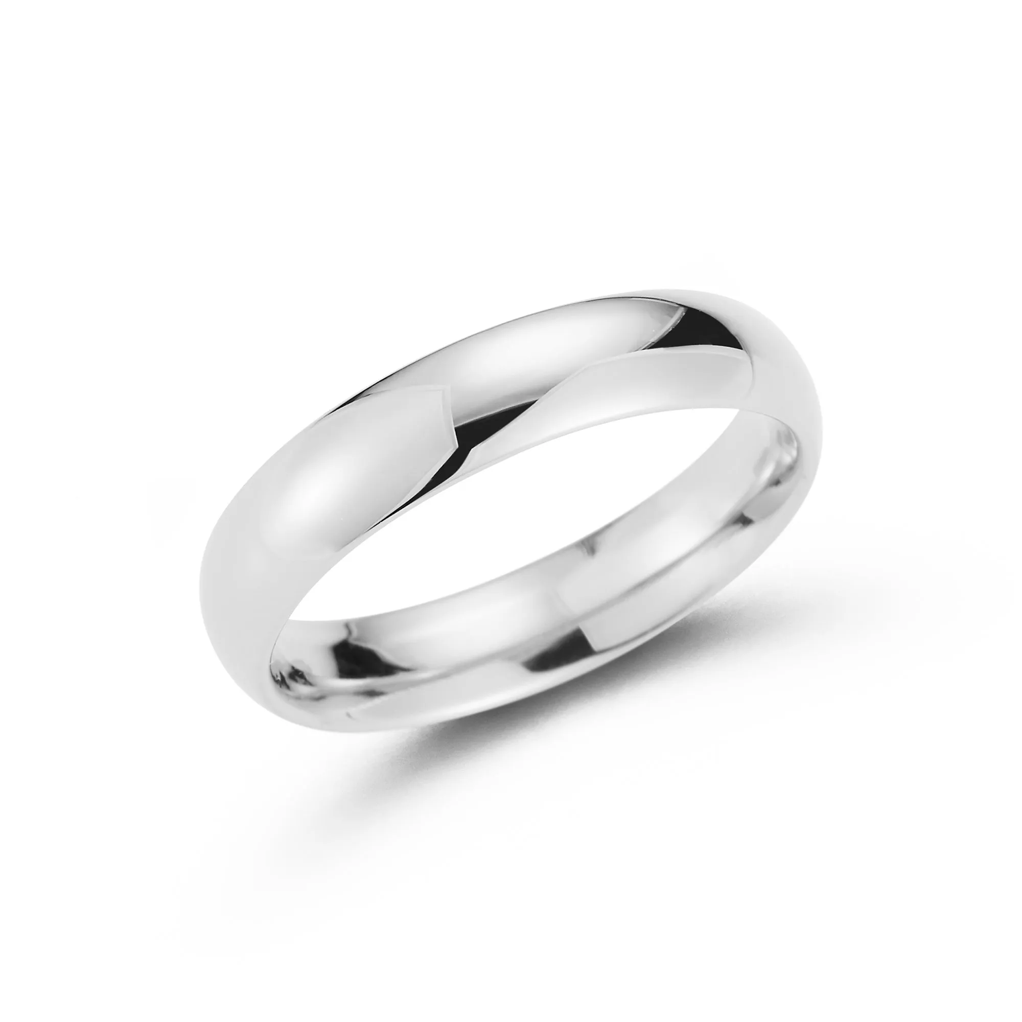 5mm Mens Half Round Comfort Fit Wedding Band