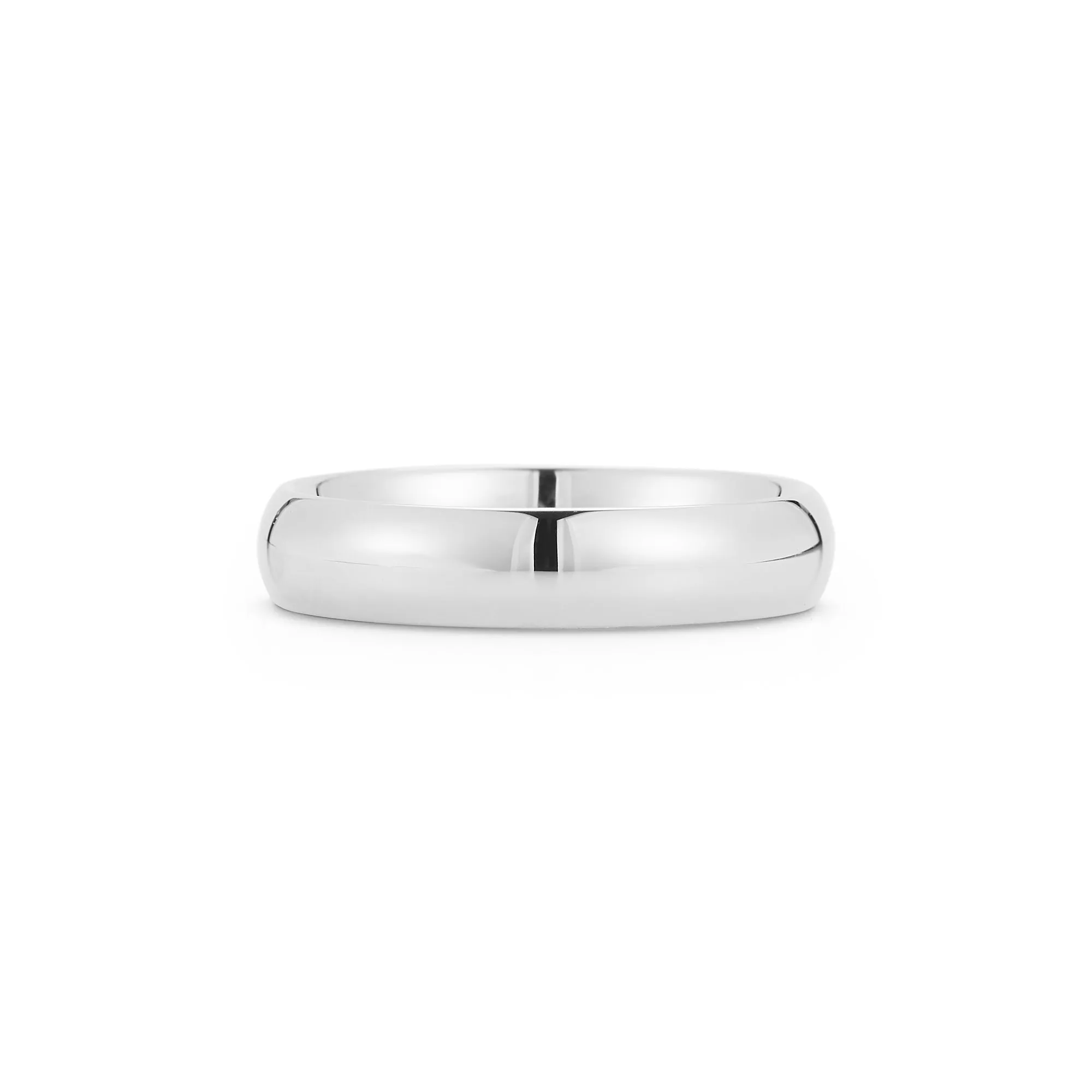 5mm Mens Half Round Comfort Fit Wedding Band