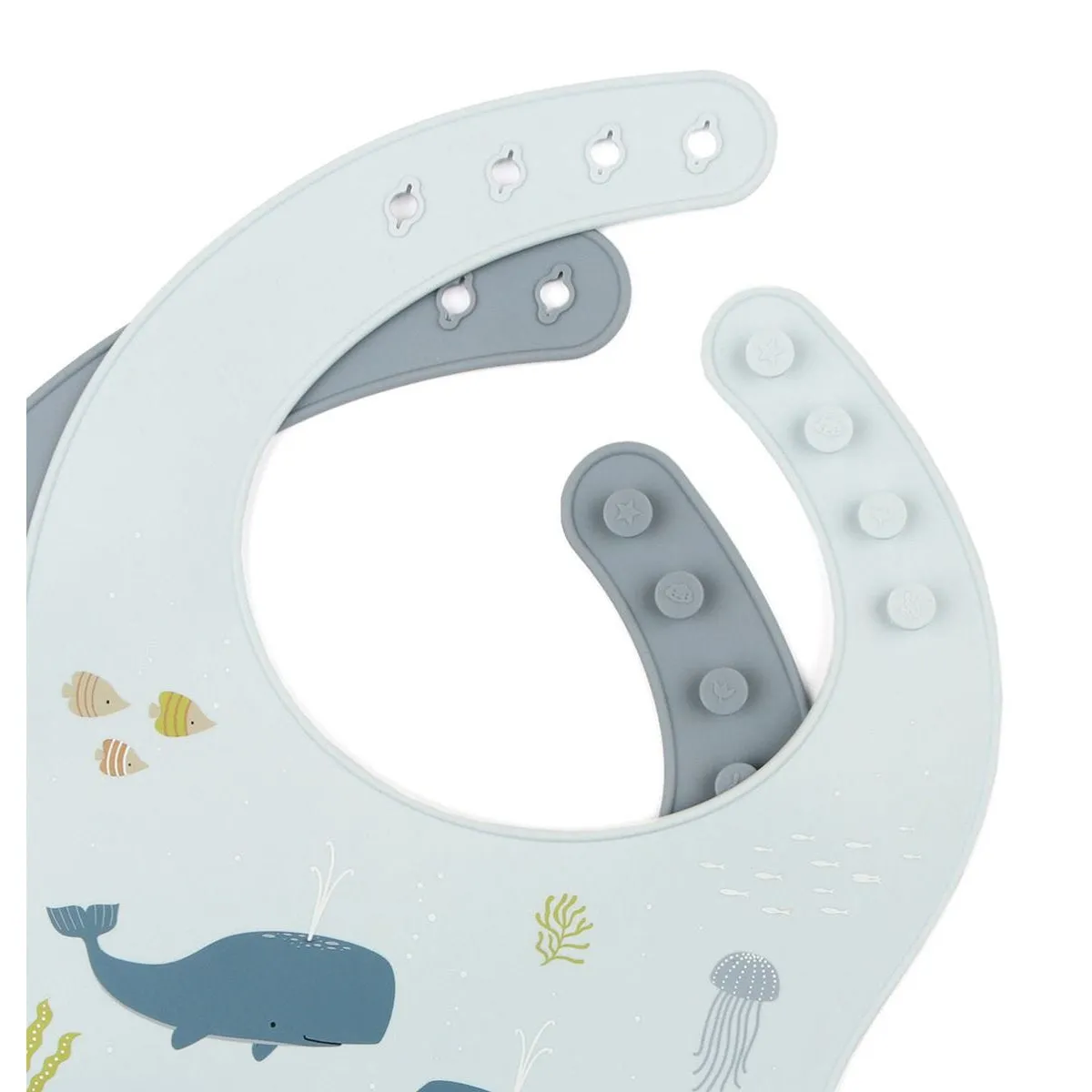 A Little Lovely Company Silicone Bibs Set of 2: Ocean