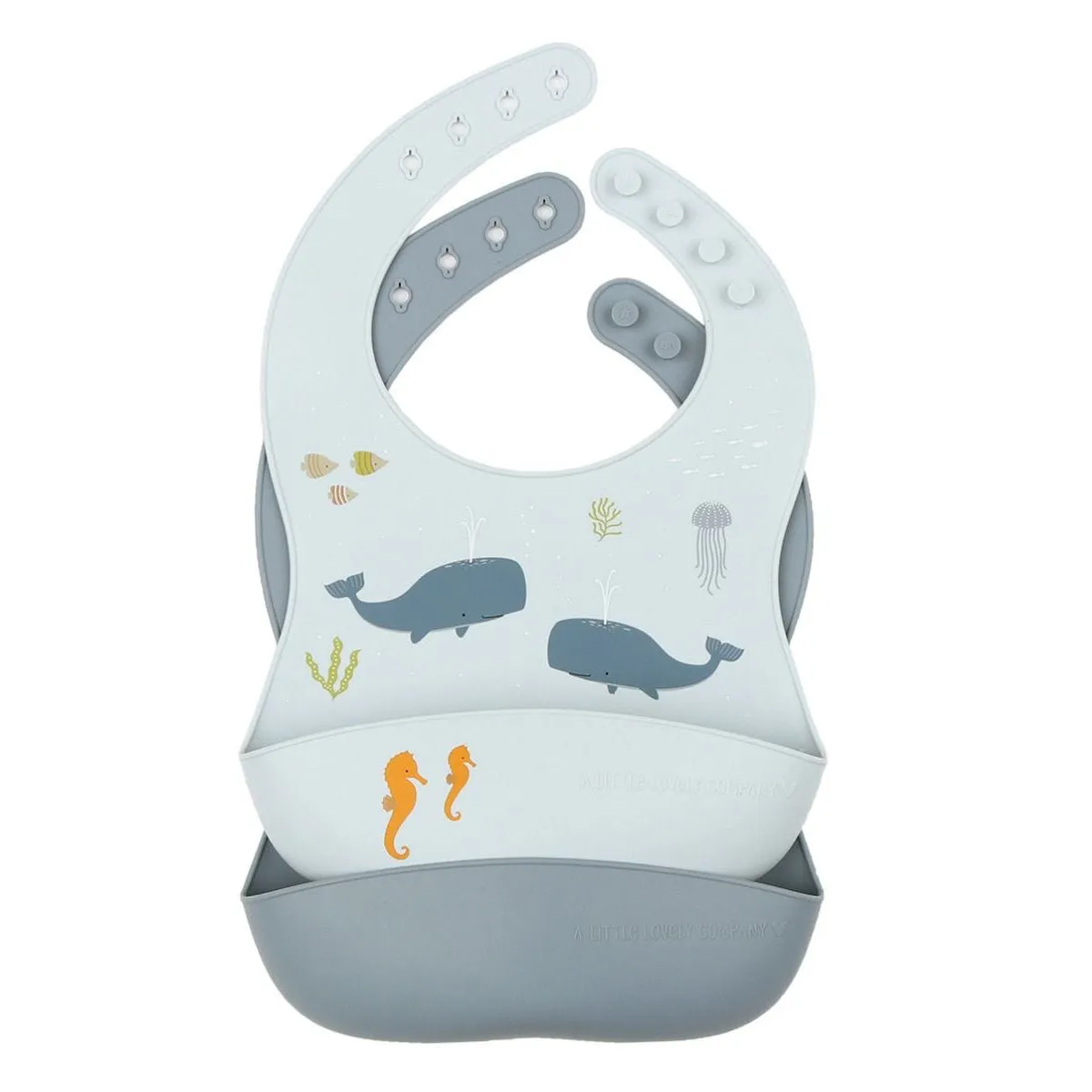 A Little Lovely Company Silicone Bibs Set of 2: Ocean