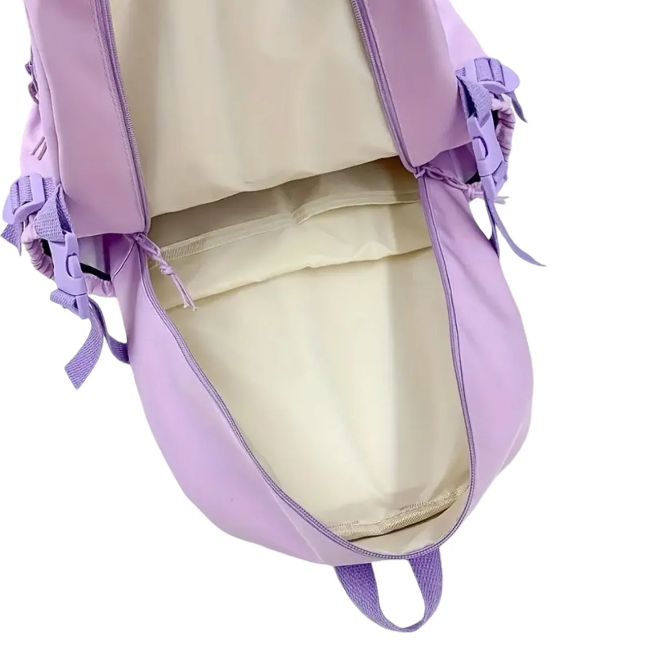 AD Travel Backpack, Multi-Pocket Waterproof College School Bag Lavender