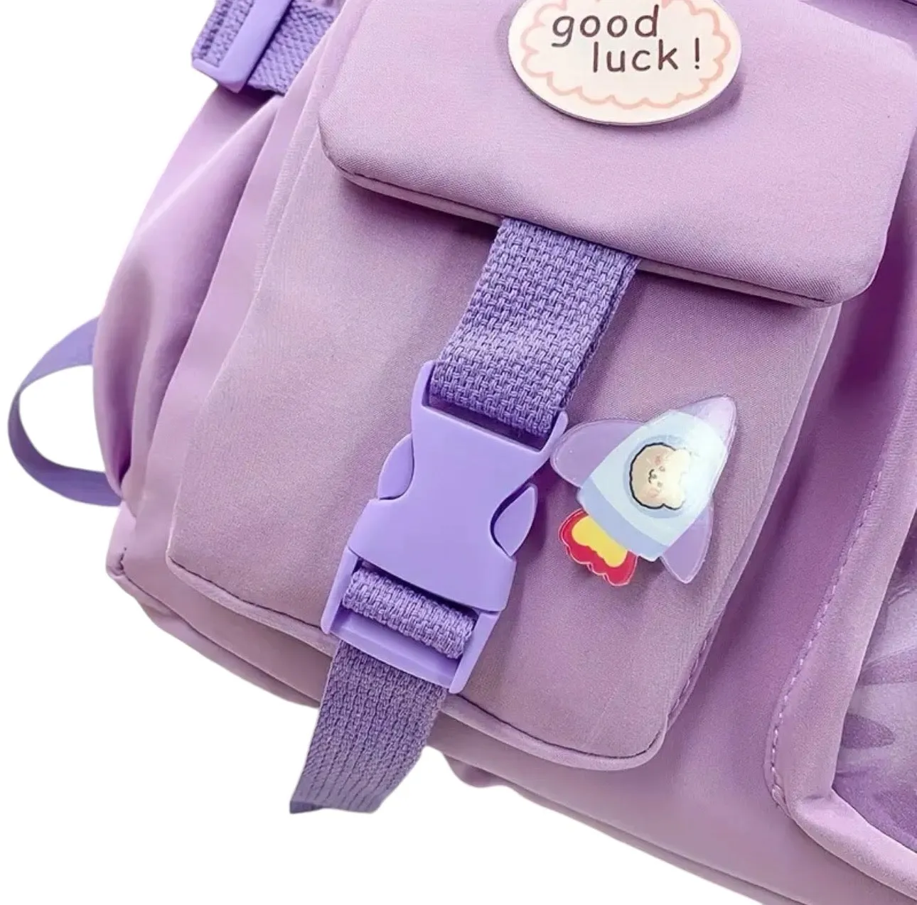 AD Travel Backpack, Multi-Pocket Waterproof College School Bag Lavender