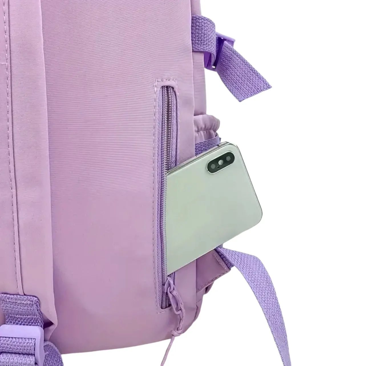 AD Travel Backpack, Multi-Pocket Waterproof College School Bag Lavender