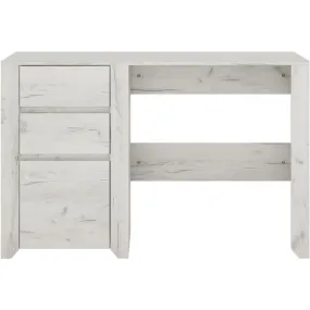 Angel Desk Crafted Oak Melamine in White