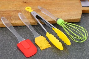 AV MART Premium Silicone Spatula Set for Cooking Quality Heat Resistant (Pack of 4)