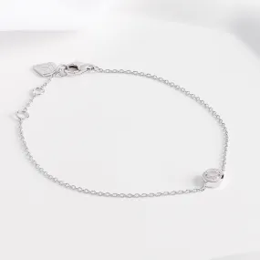 Brilliant Bezel 925 Sterling Silver Bracelet