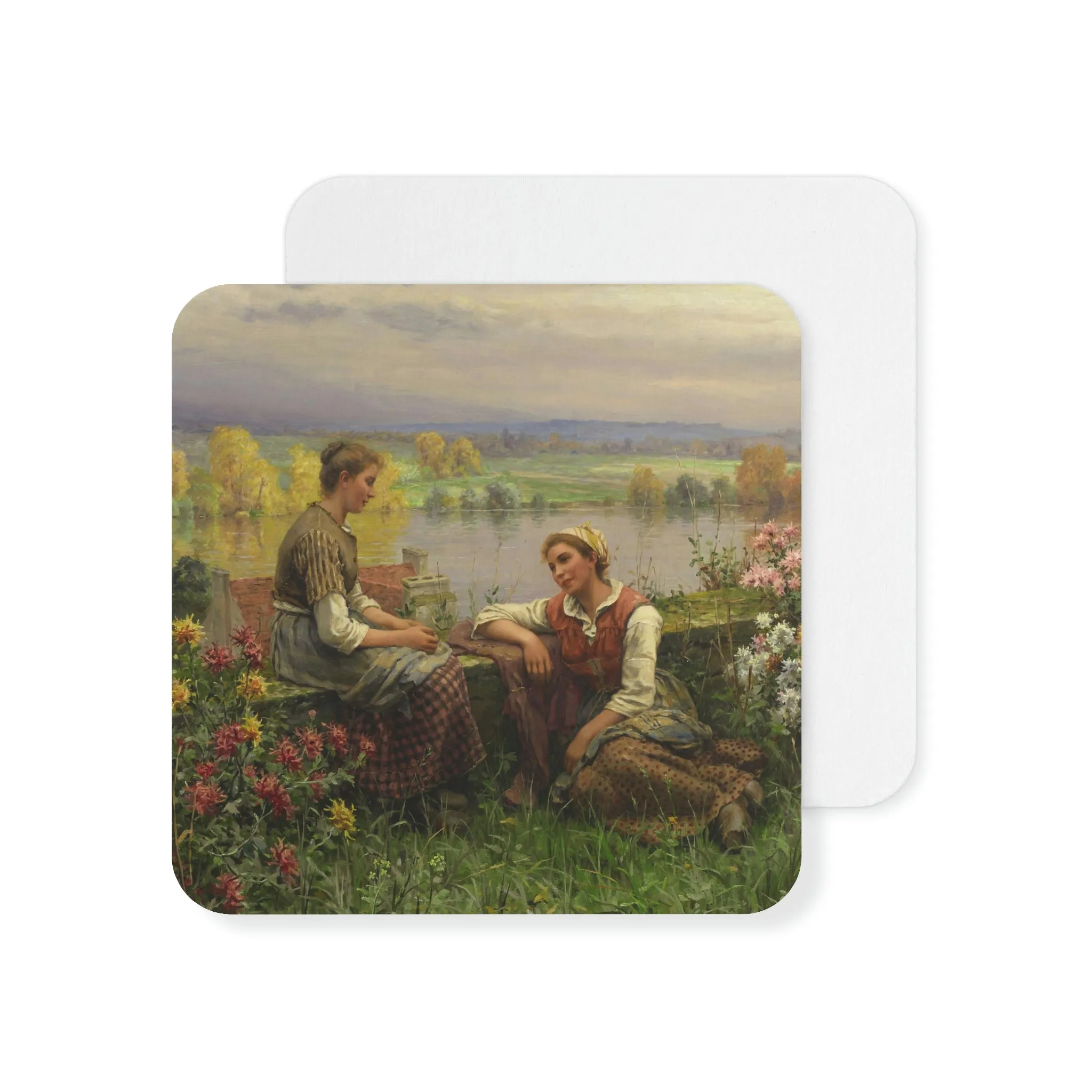 Daniel Ridgway Knight: "Gossips" - Coasters (50, 100 pcs)