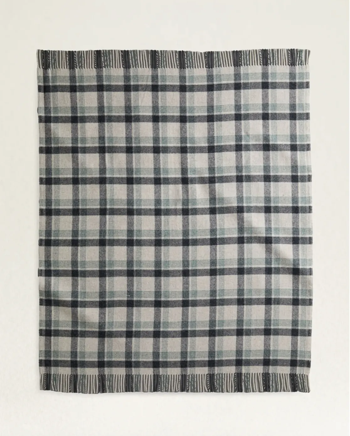 Eco-Wise Washable Throw<br>Kelso Plaid Oat