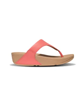 Fitflop Lulu Leather Toe Post Rosy Coral