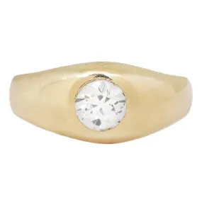 Gold Gilded Diamond Dome Ring