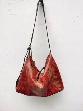 Handcrafted Luxurious Italian Full Grain Leather Hobo Bag Trio Vibrant