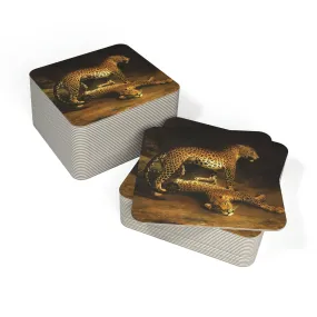 Jacques-Laurent Agasse: "Two Leopards in the Exeter Exchange Menagerie" - Coasters (50, 100 pcs)