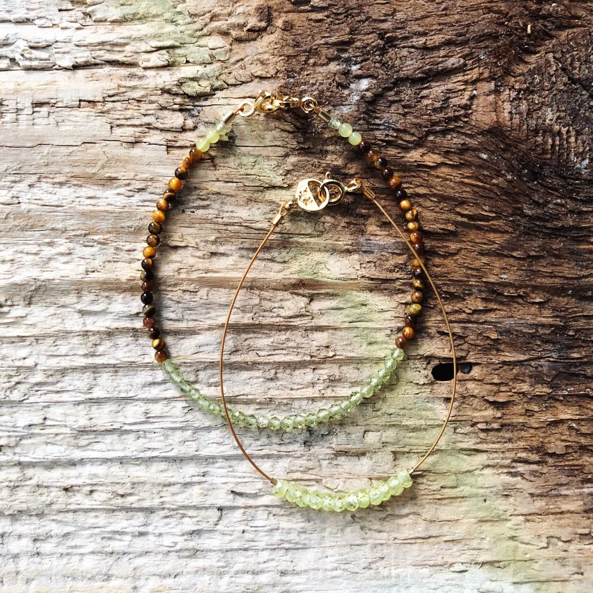 "Trinidad" Peridot Gemstone Minimalist Bracelet