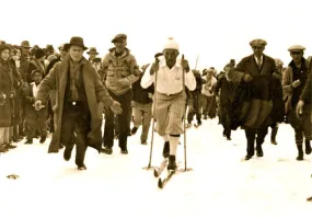 Vintage Ski Photo - Crater Lake Nordic Ski Race