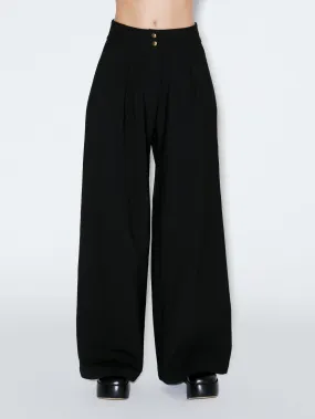 Wide Leg Pleat Front Pant